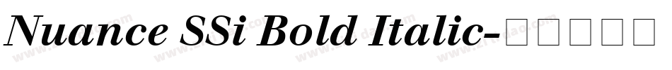 Nuance SSi Bold Italic字体转换